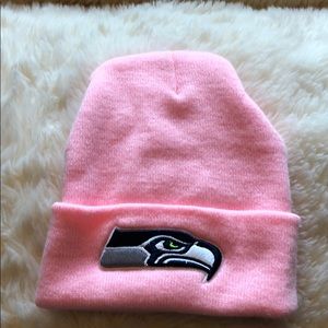 Pink Seahawks beanie